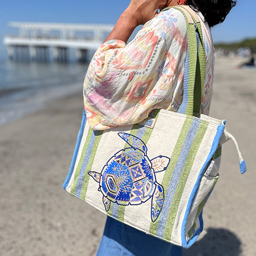 SunNSand ウミガメ刺繍 トートバッグ