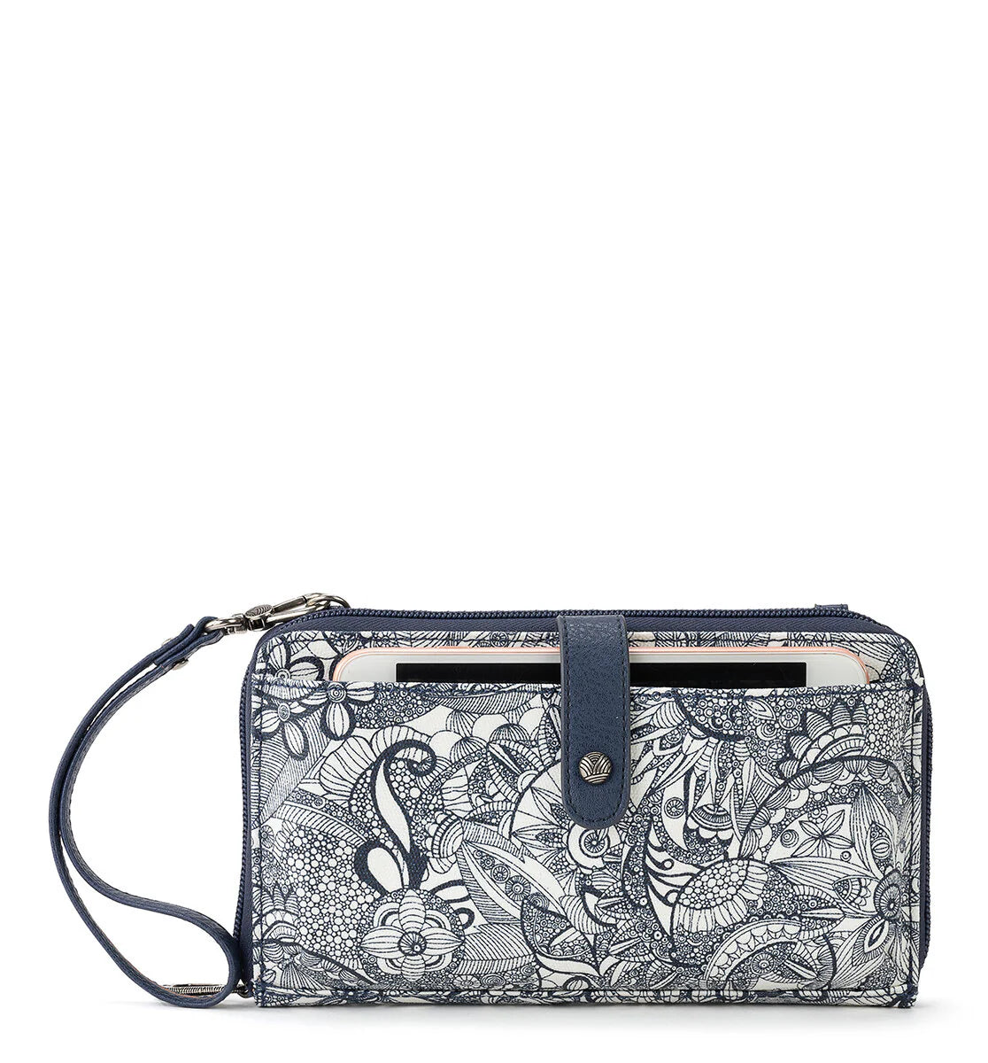 sakroots スマホショルダーウォレット横長 NAVY SD