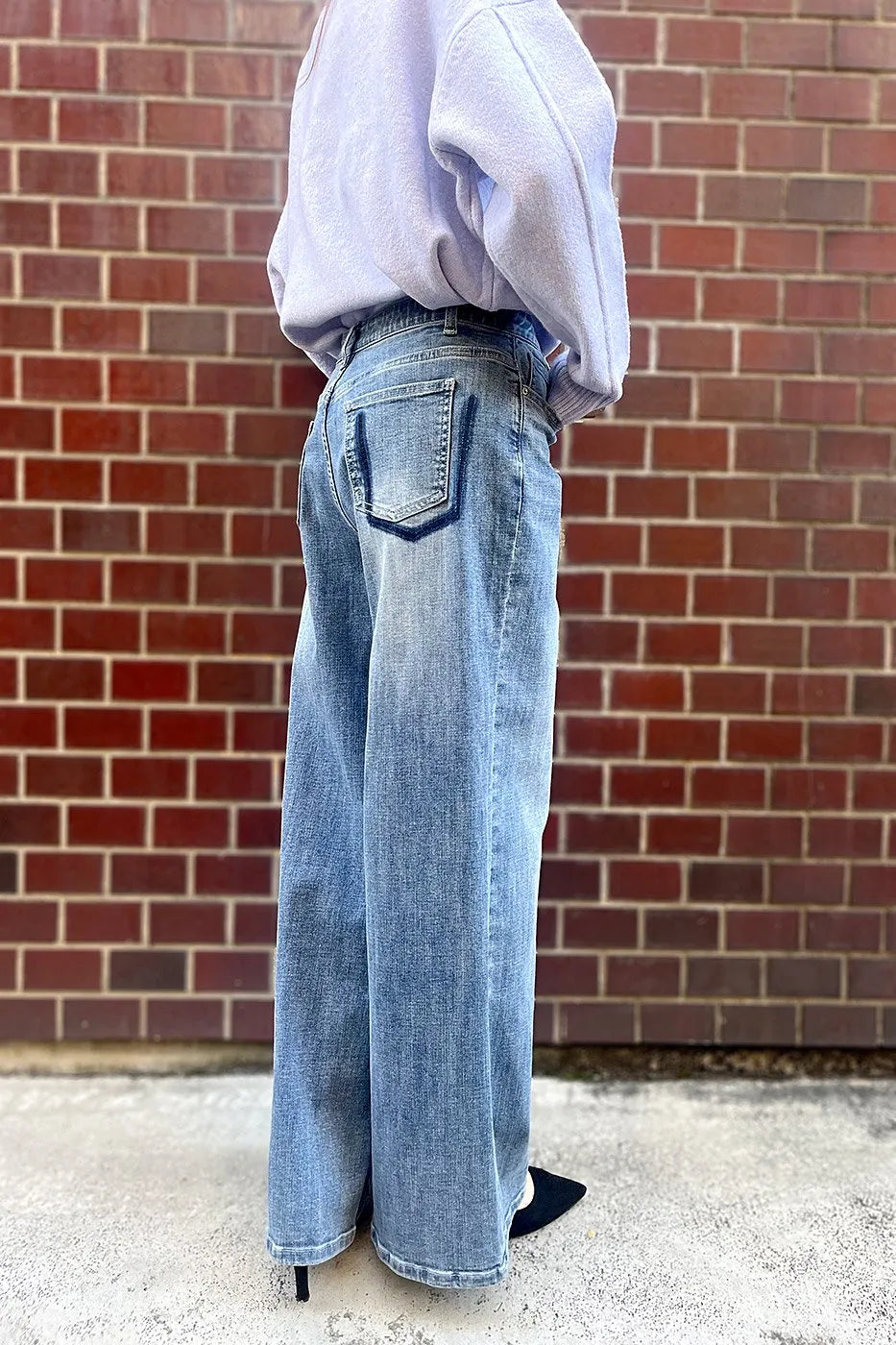 INDIMARK 【Indiknit】 ニューワイドデニム ブリーチ
