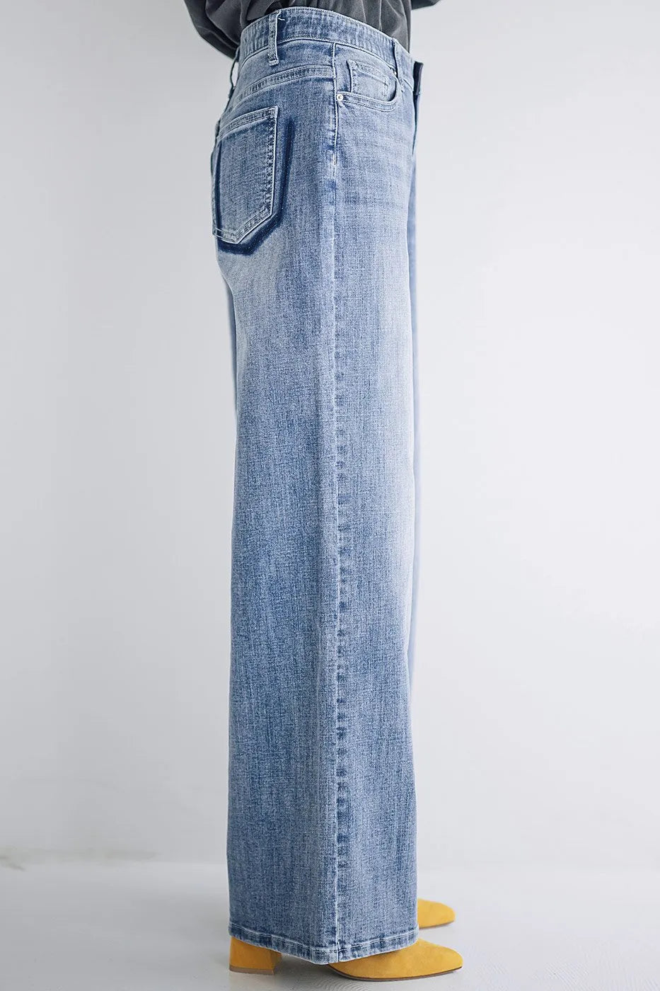 INDIMARK 【Indiknit】 ニューワイドデニム ブリーチ