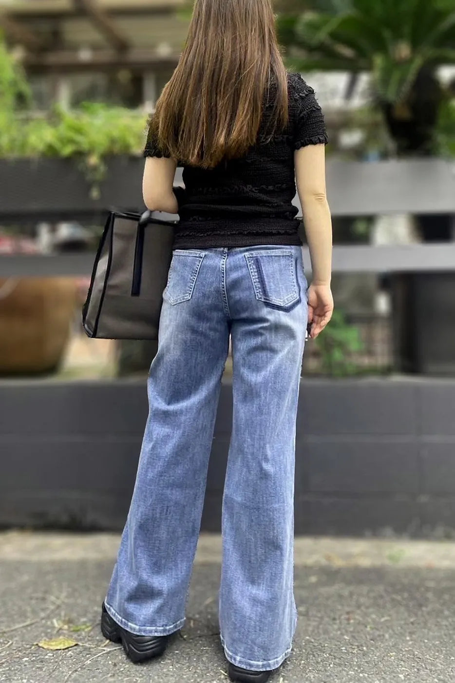 INDIMARK 【Indiknit】 ニューワイドデニム ブリーチ