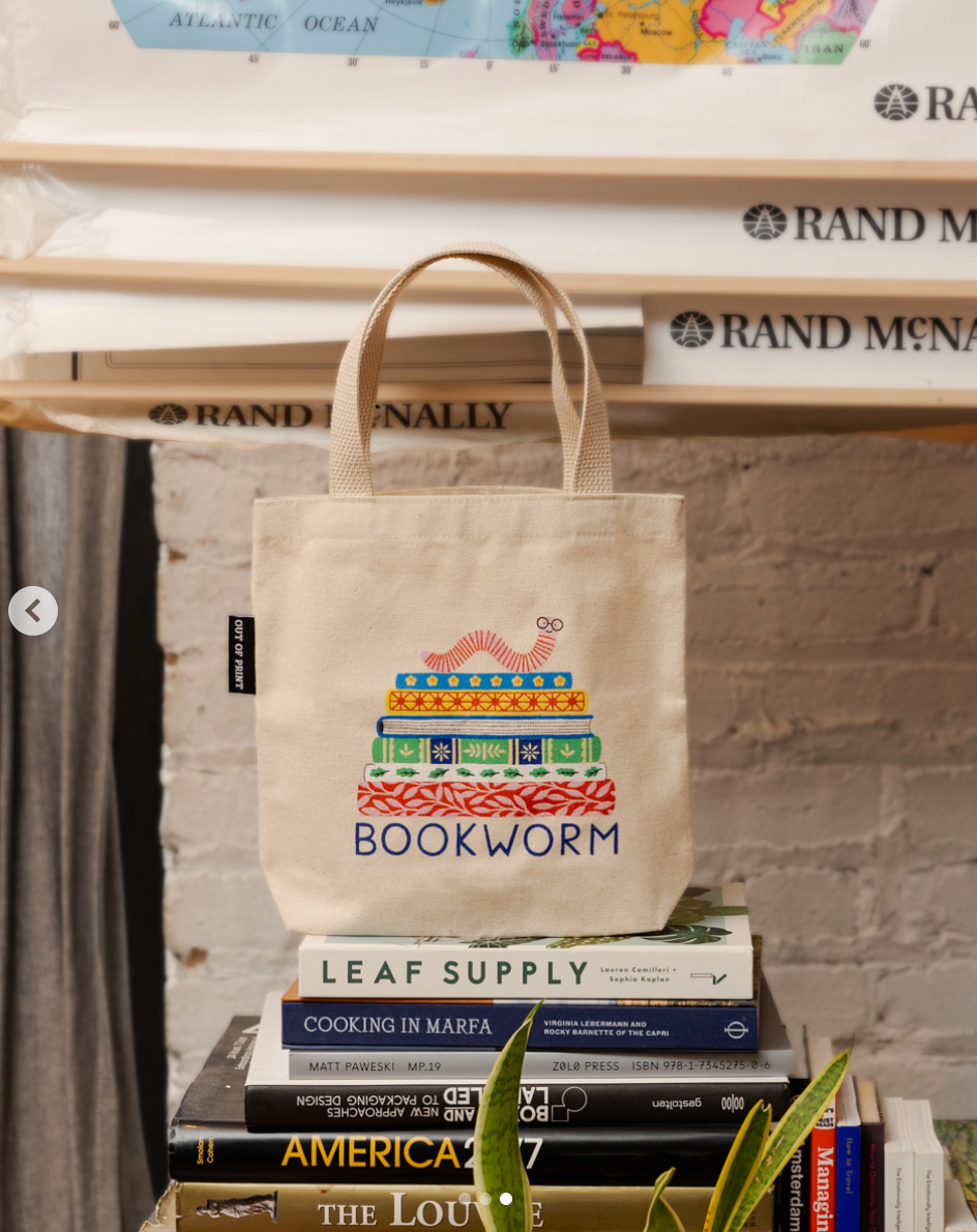 OUT OF PRINT ブックワーム ミニトートバッグ