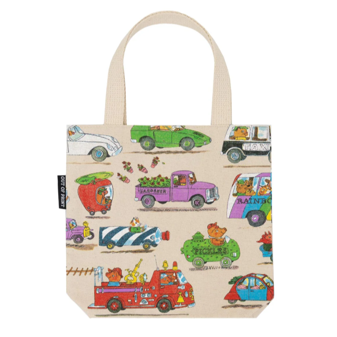OUT OF PRINT 【車とトラック】ミニトートバッグ CARS AND TRUCKS AND THINGS THAT GO
