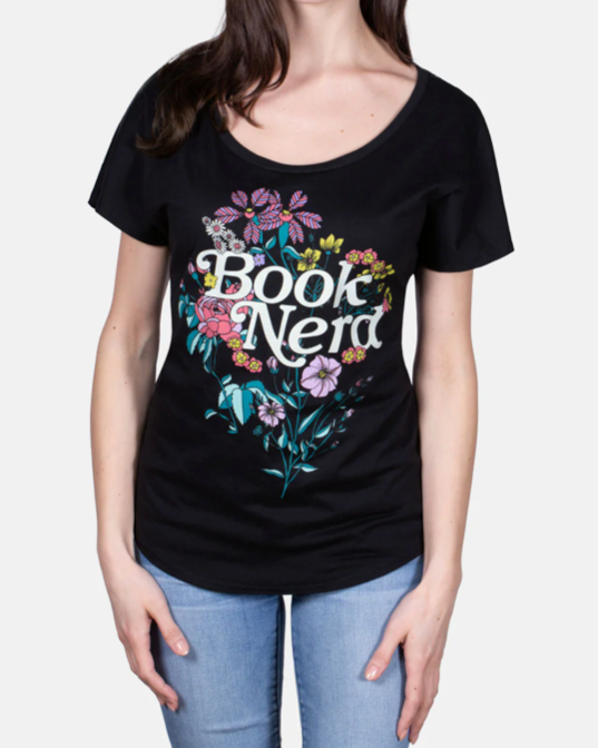 OUT OF PRINT【Book Nerd Floral 】リラックスフィットTシャツ