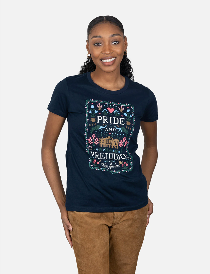 OUT OF PRINT【高慢と偏見 】レディースTシャツ Puffin in Bloom Collection