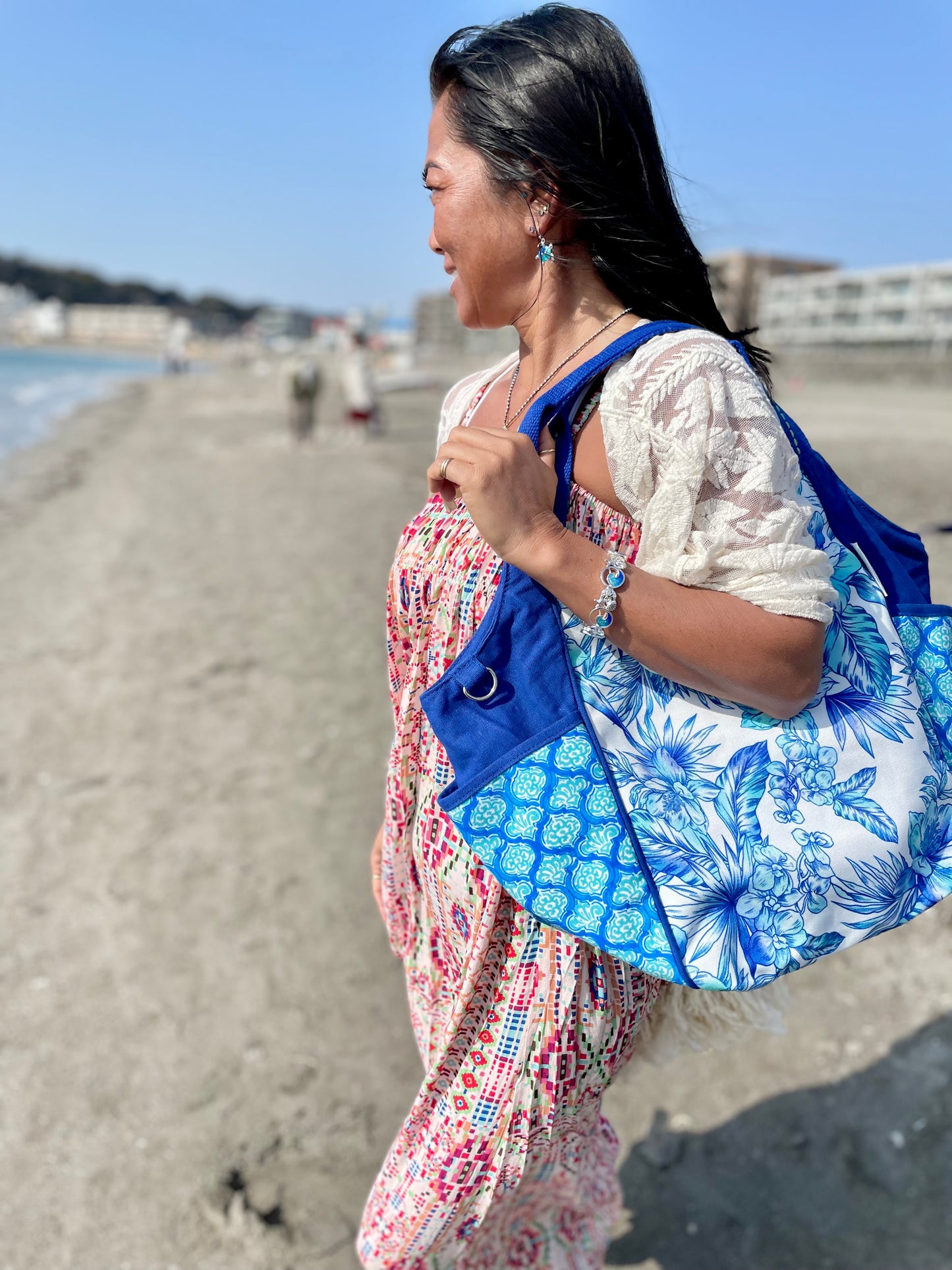 SunNSand フラワー&リーフトート