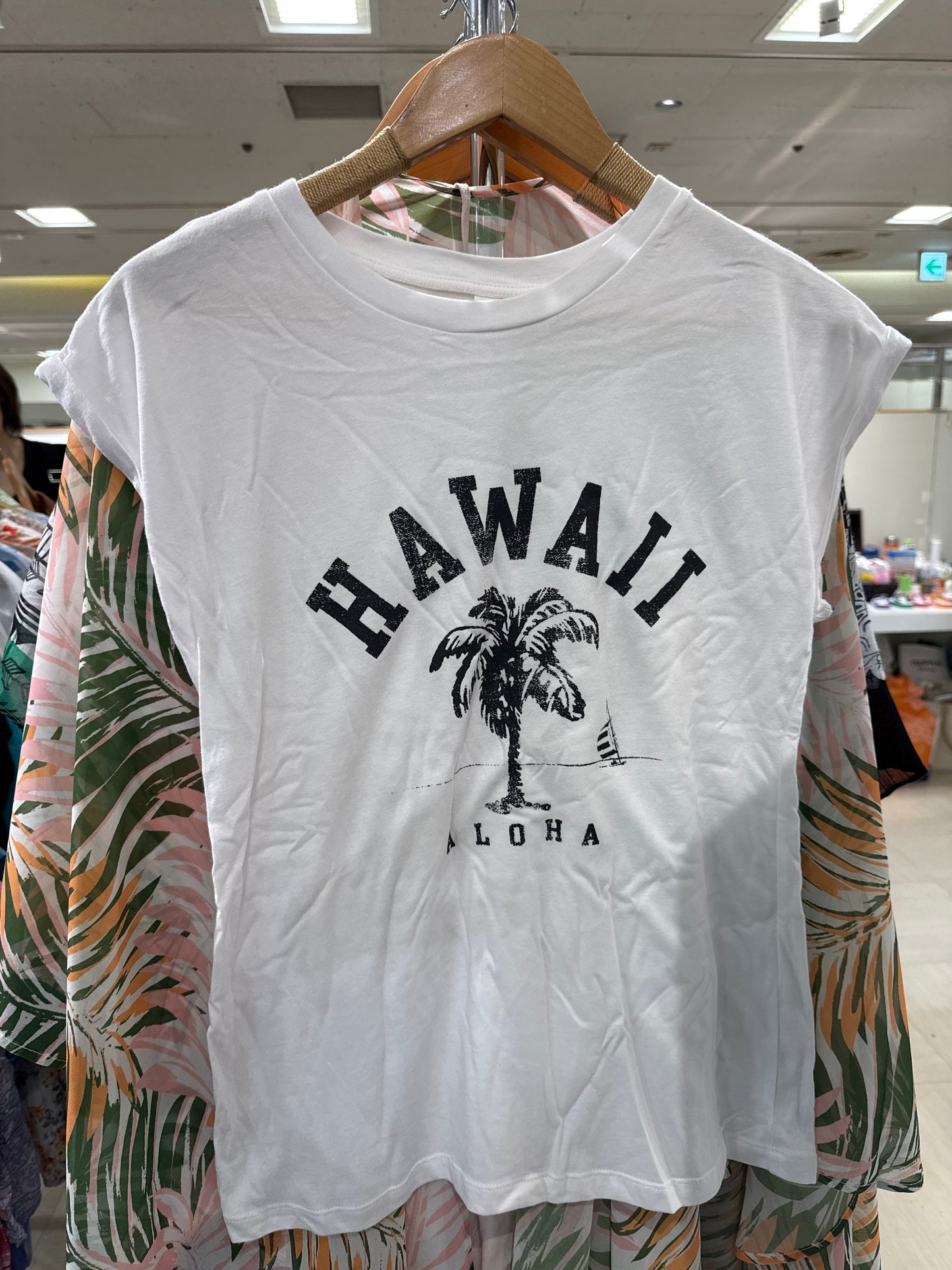 ハワイ パームツリー ショート丈Tシャツ