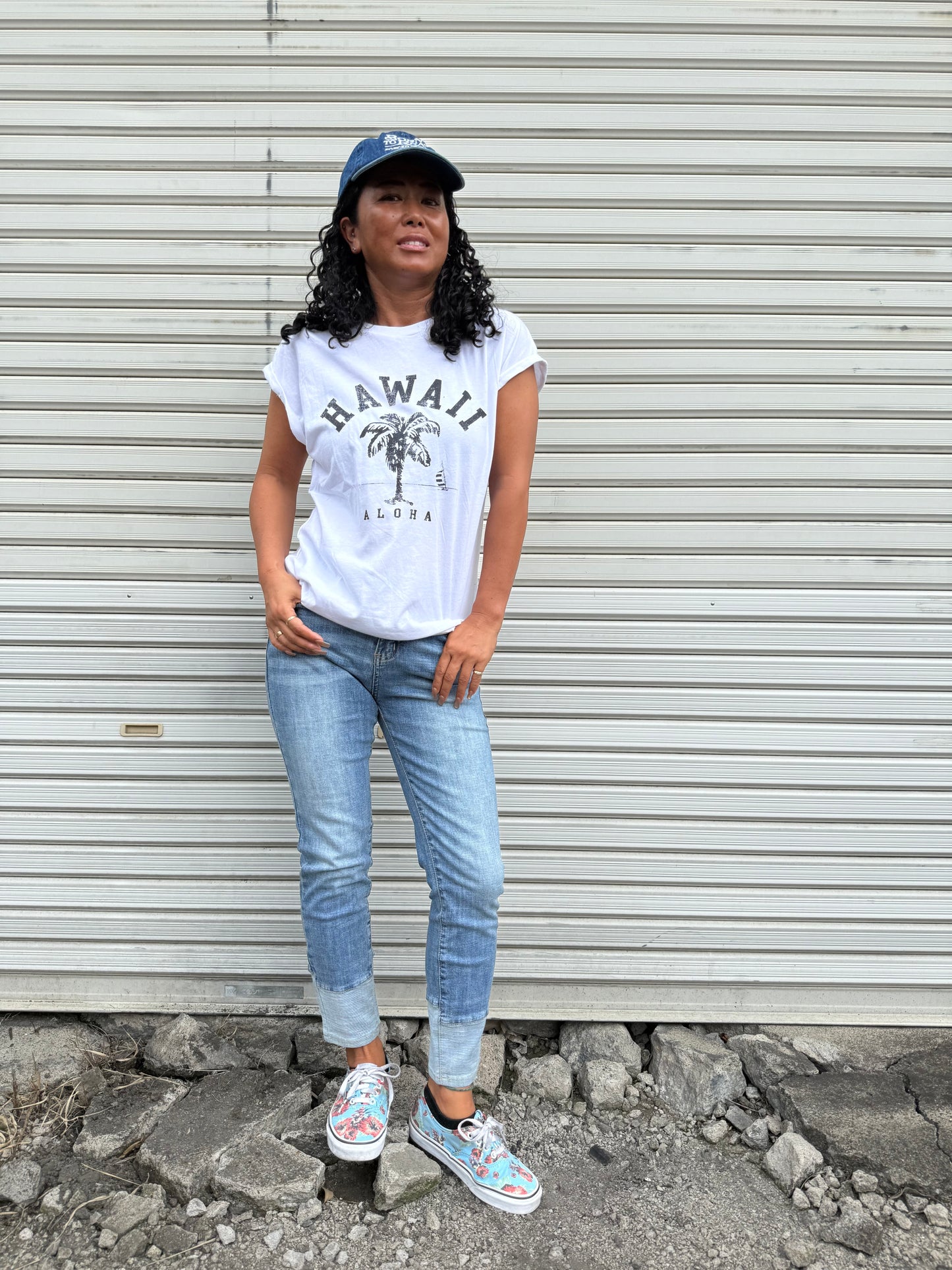 ハワイ パームツリー フレンチスリーブTシャツ