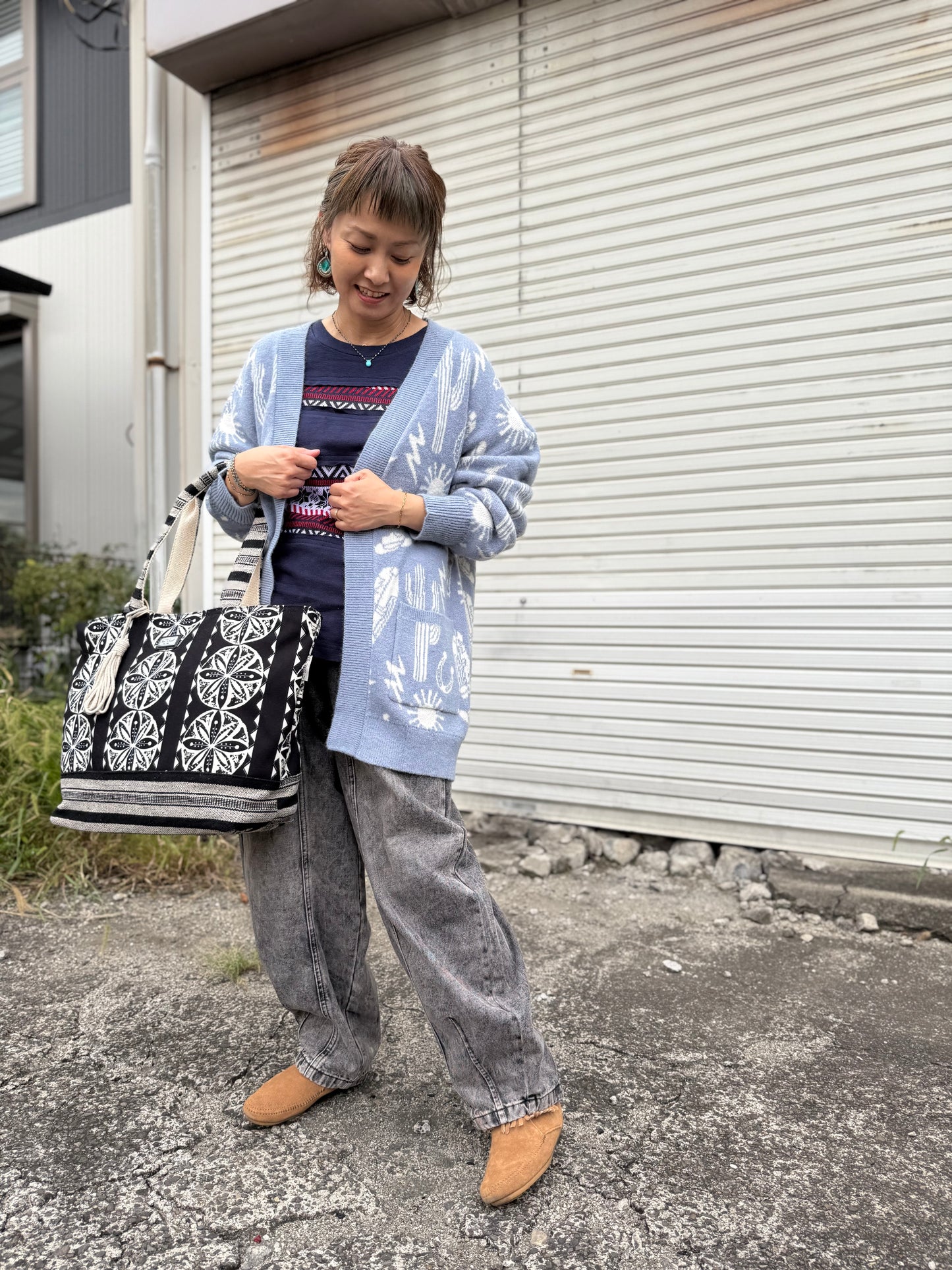 SunNSand 【Instagram紹介】スカシカシパン ラージトートバッグ ブラック