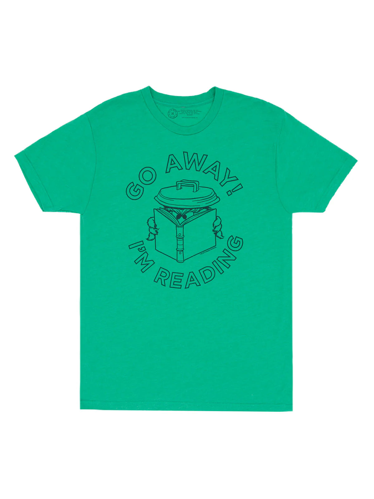 OUT OF PRINT セサミストリート Oscar the Grouch Go Away I'm Reading ユニセックスTシャツ
