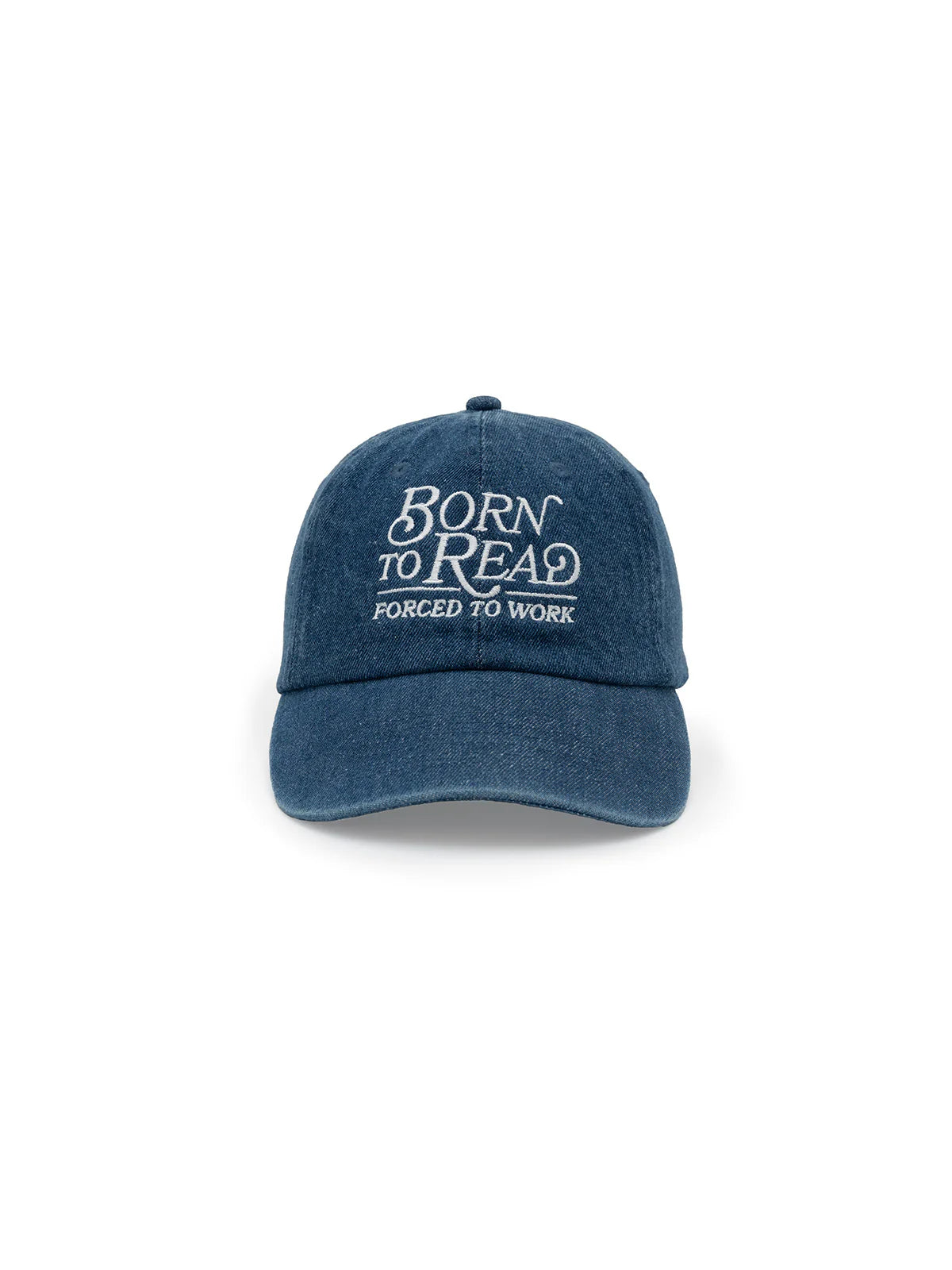 OUT OF PRINT キャップ デニム Born to Read, Forced to Work