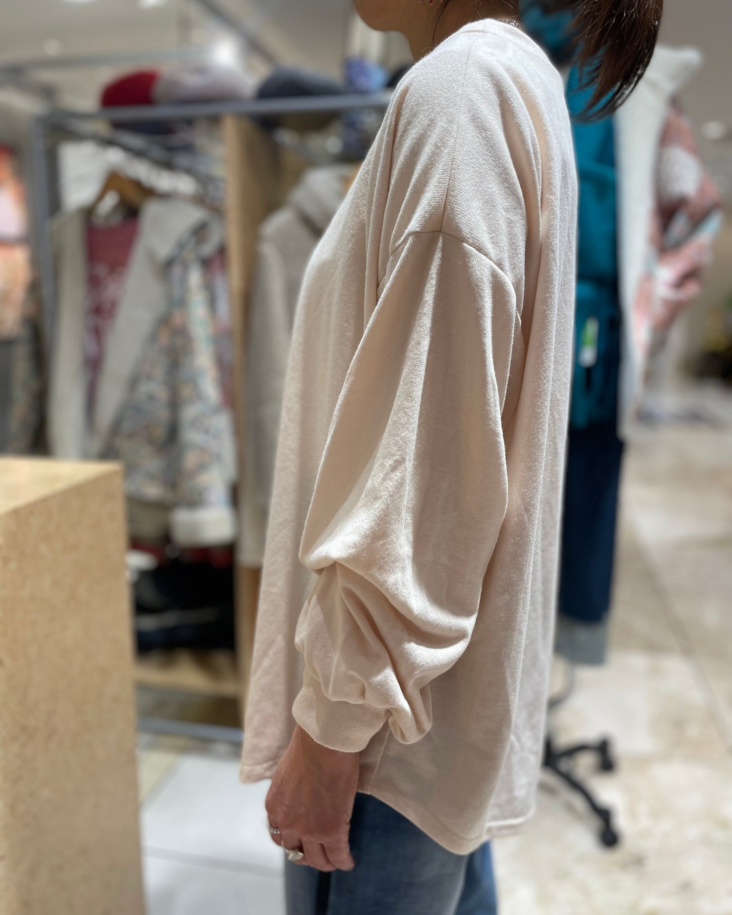 【SALE】 フレンチテリースウェットシャツ アイボリー 30%OFF