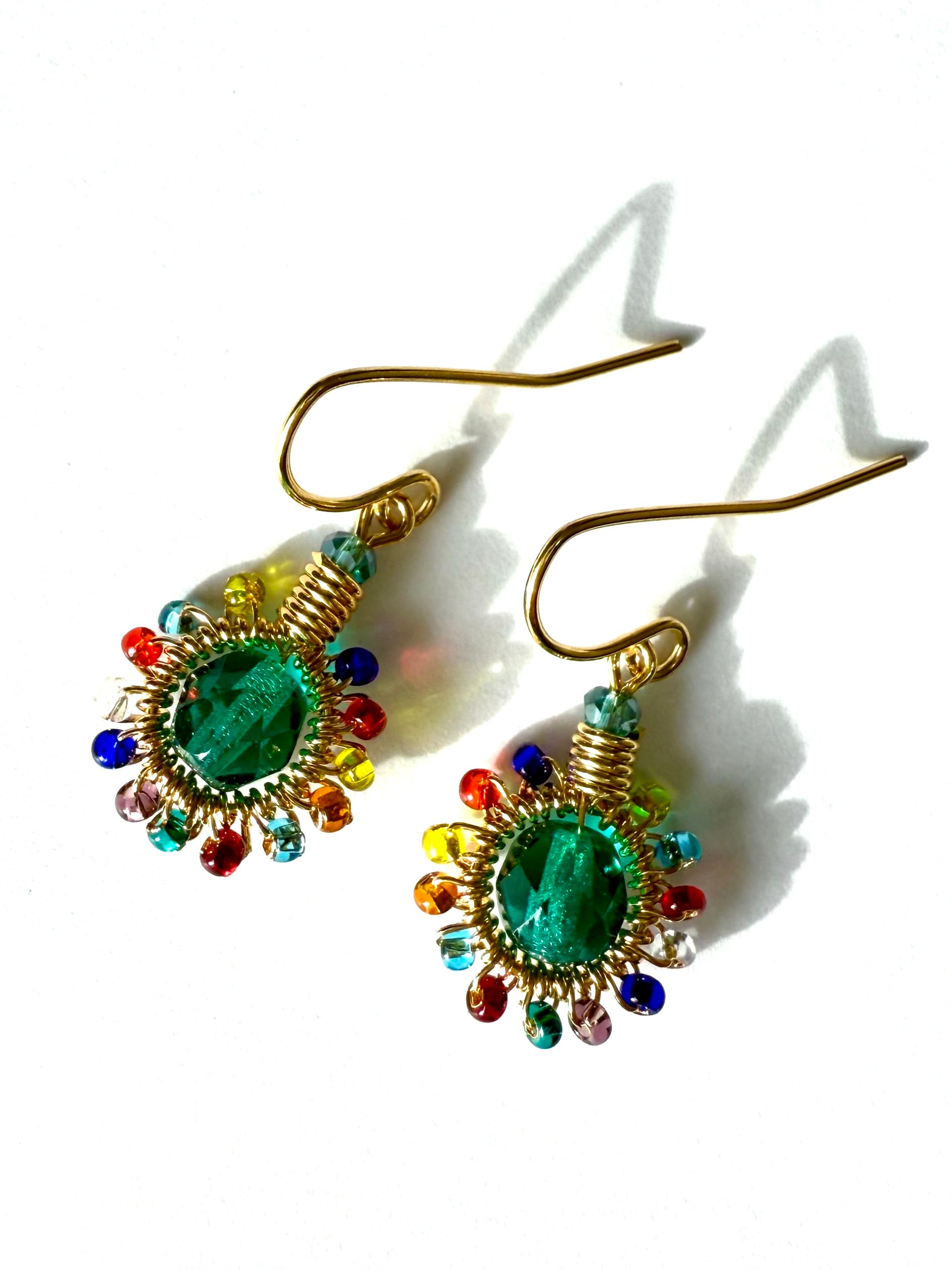 マチュピチュジュエリー Wild Flowers｜グリーンストーン×カラービーズ