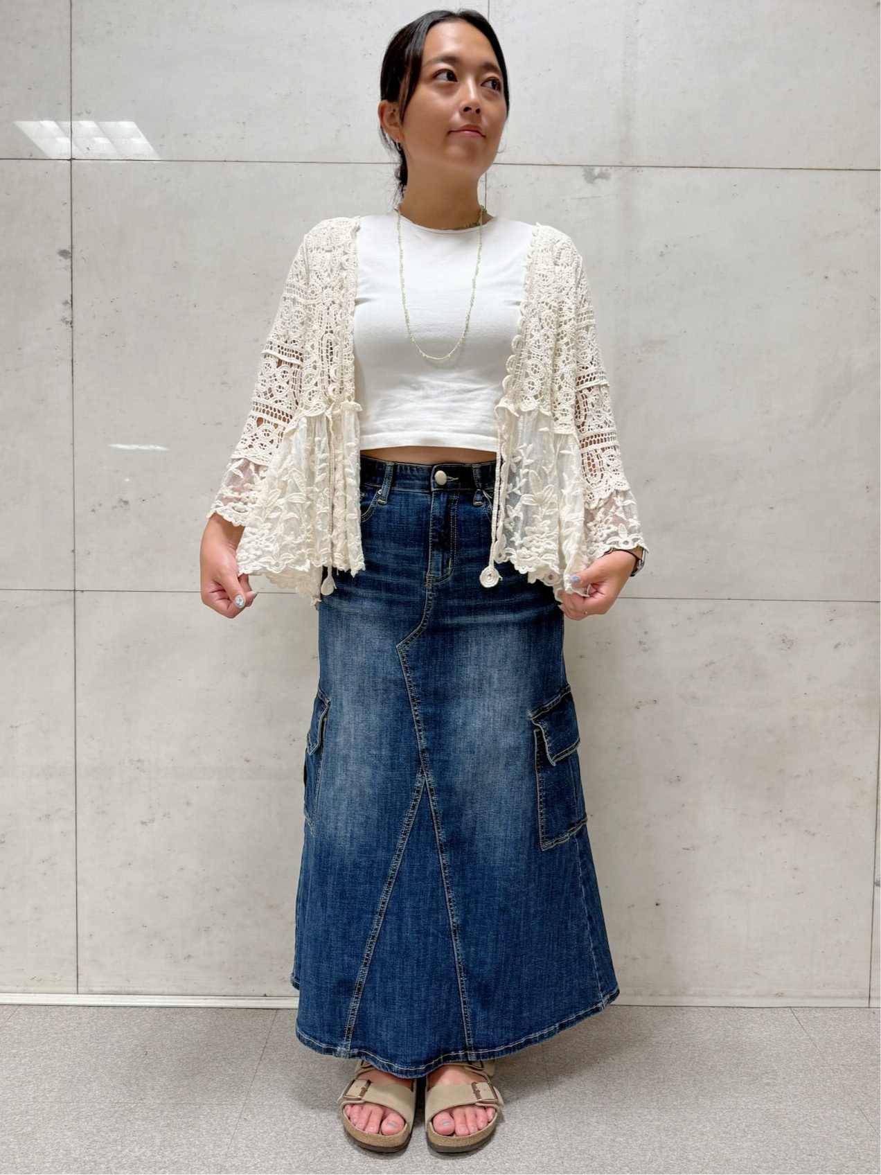 POLクロッシェレースカーディガン