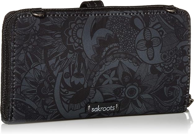 Sakroots スマホショルダーウォレット横長 BLACK SD