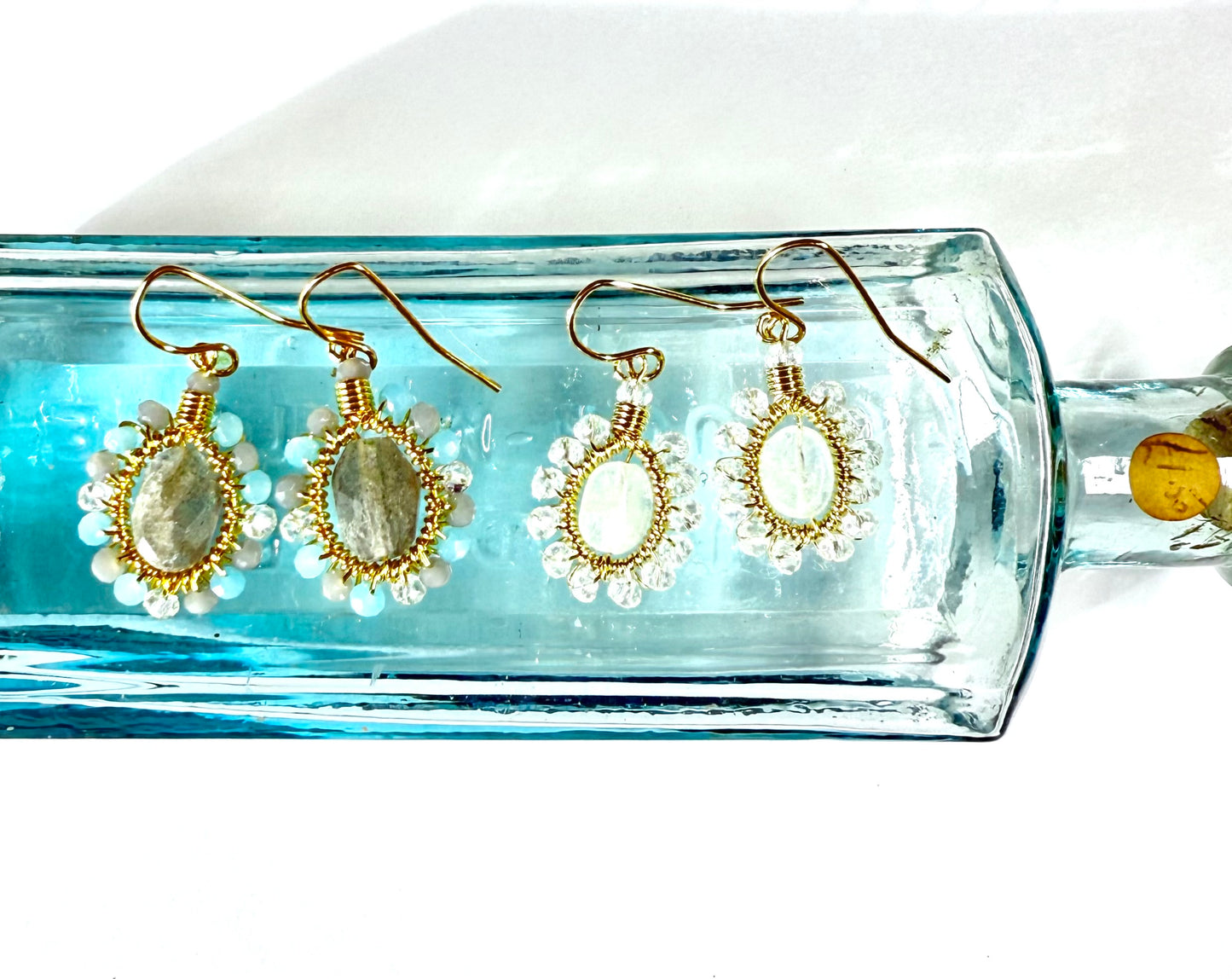 マチュピチュジュエリー トロピカルフラワーズ ピアス ラブラドライト