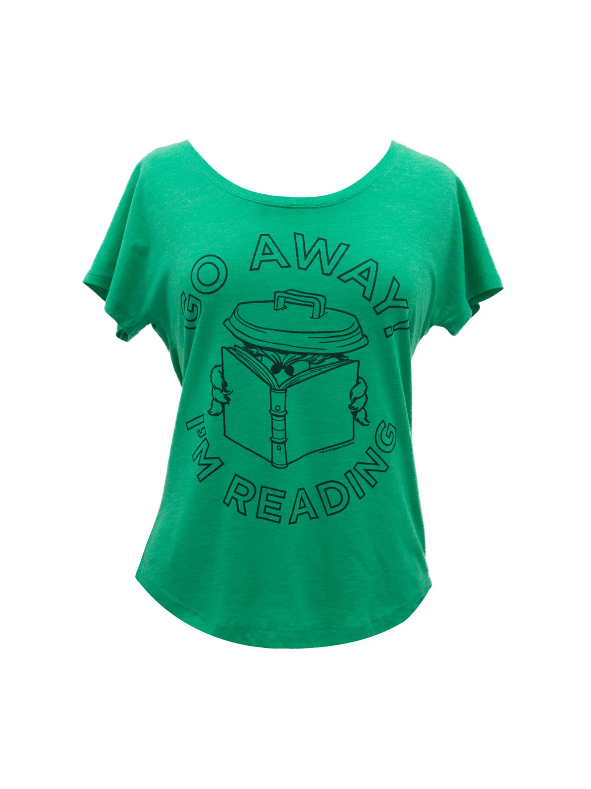 OUT OF PRINT セサミストリート Oscar the Grouch Go Away I'm ReadingリラックスフィットTシャツ