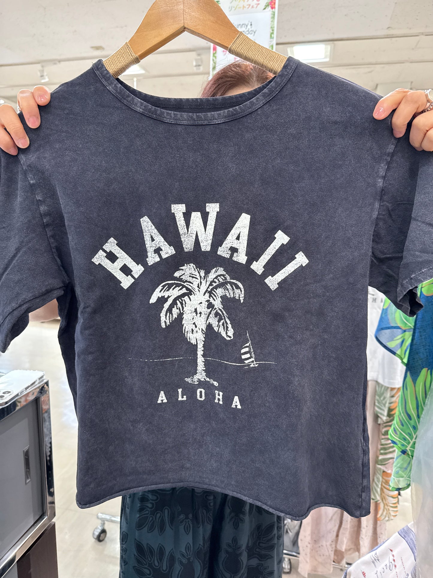 ハワイ パームツリー ショート丈Tシャツ