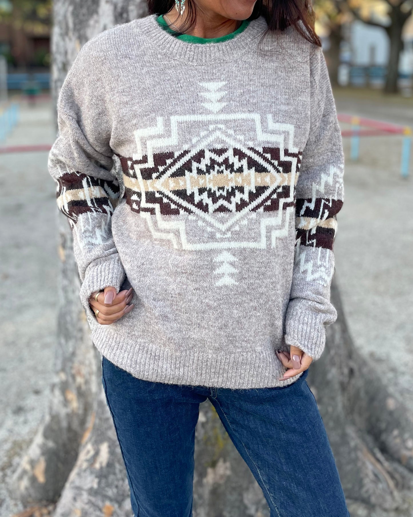 【SALE】オルテガ柄ニット セーター