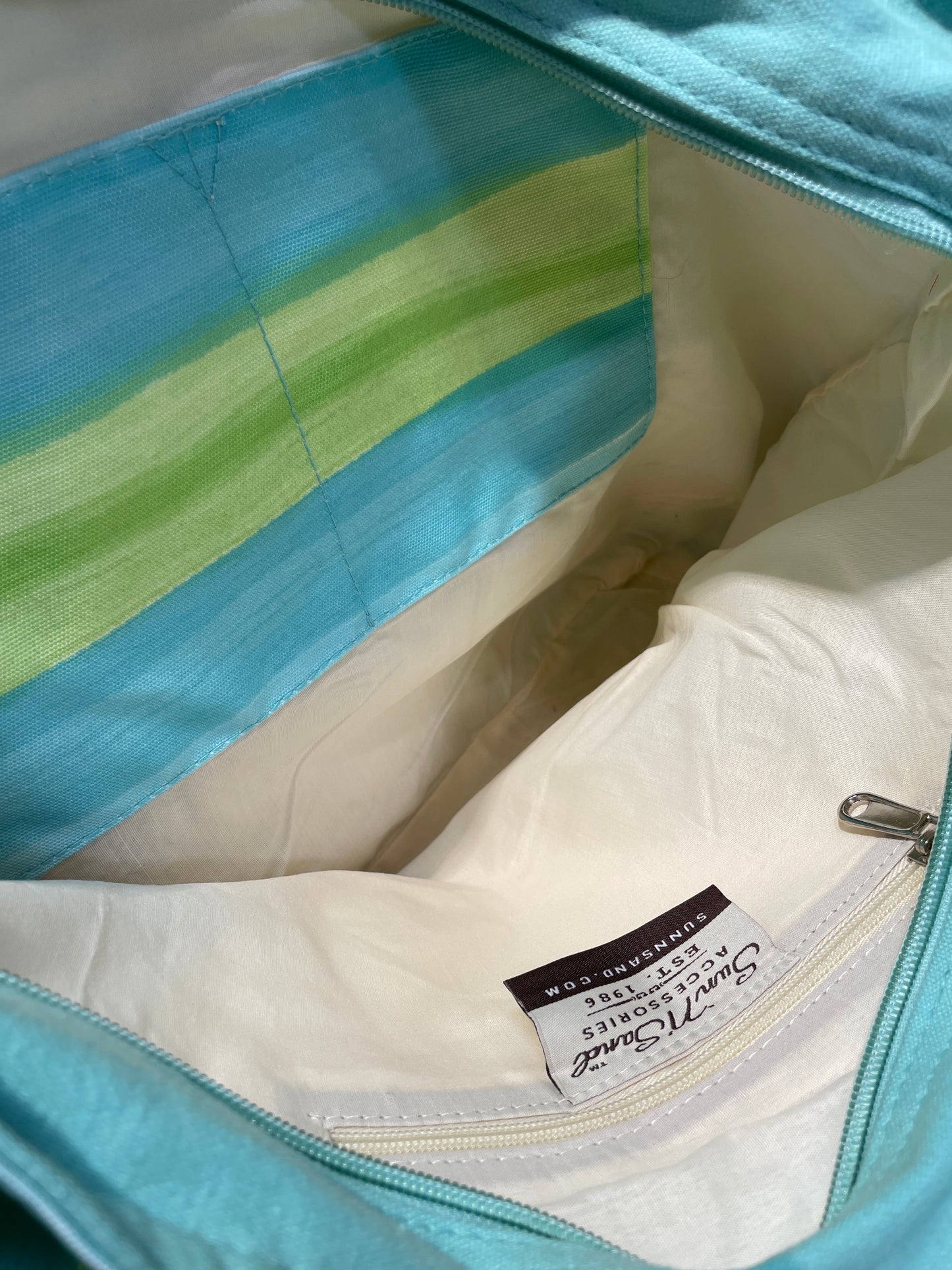 SunNSand パームツリー/ボーダー トートバッグ