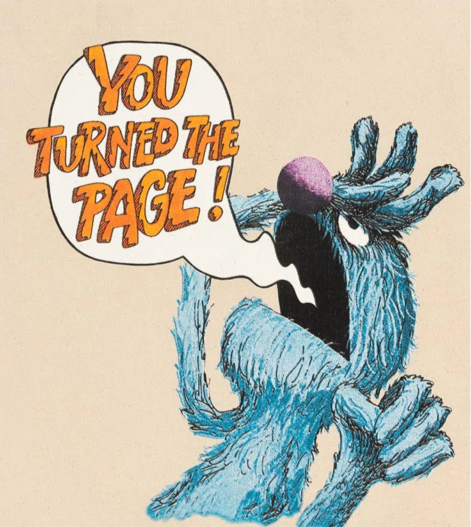 OUT OF PRINT セサミストリート グローバー The Monster at the End of This Book トートバッグ