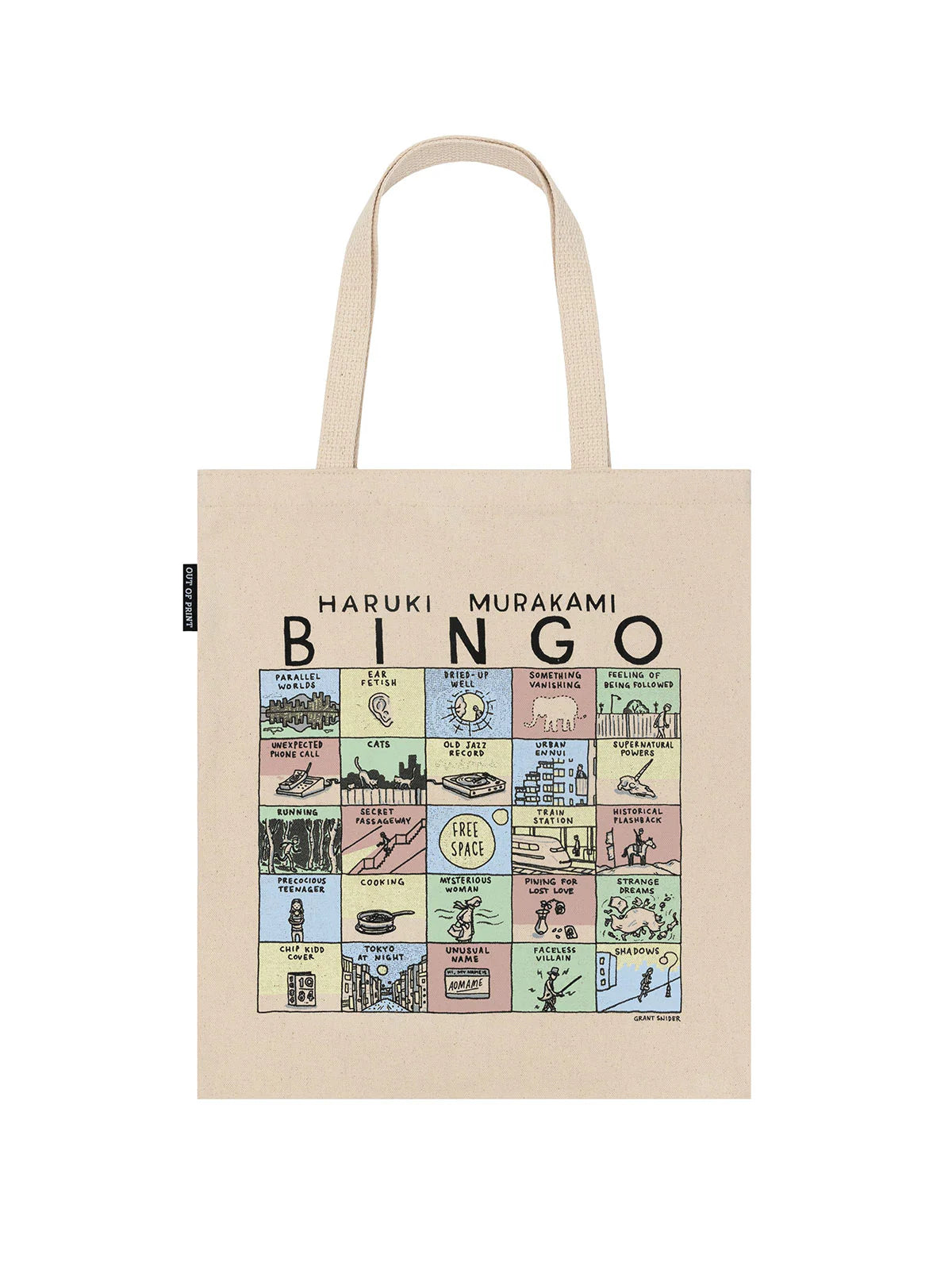 OUT OF PRINT【村上・ビンゴ】Haruki Murakami Bingo トートバッグ