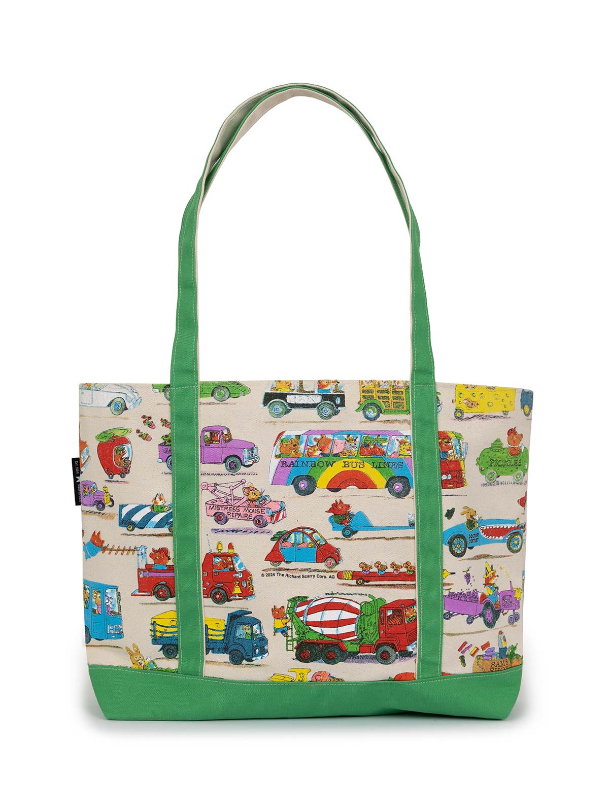 OUT OF PRINT 車とトラック CARS AND TRUCKS AND THINGS THAT GO ジップ付きトートバッグ