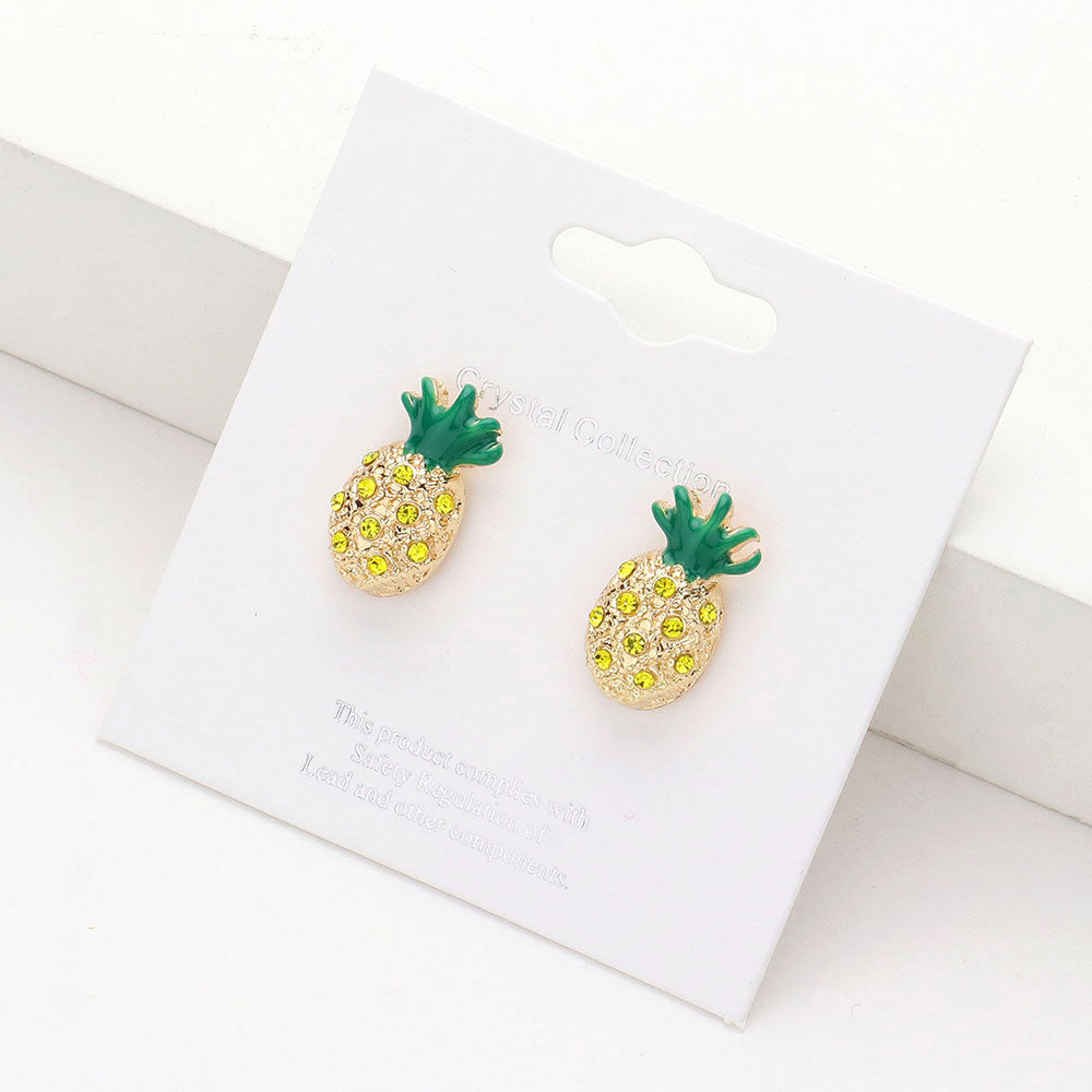 パイナップルスタッズピアス