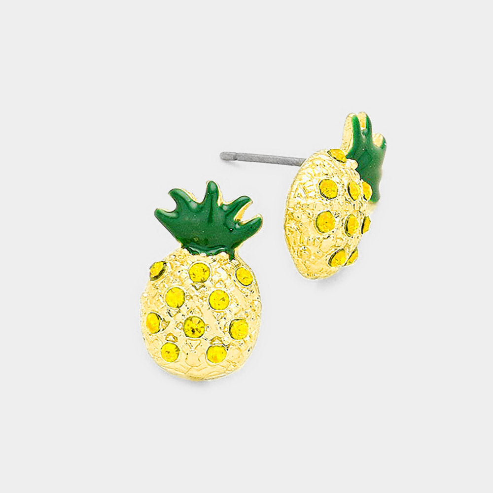 パイナップルスタッズピアス
