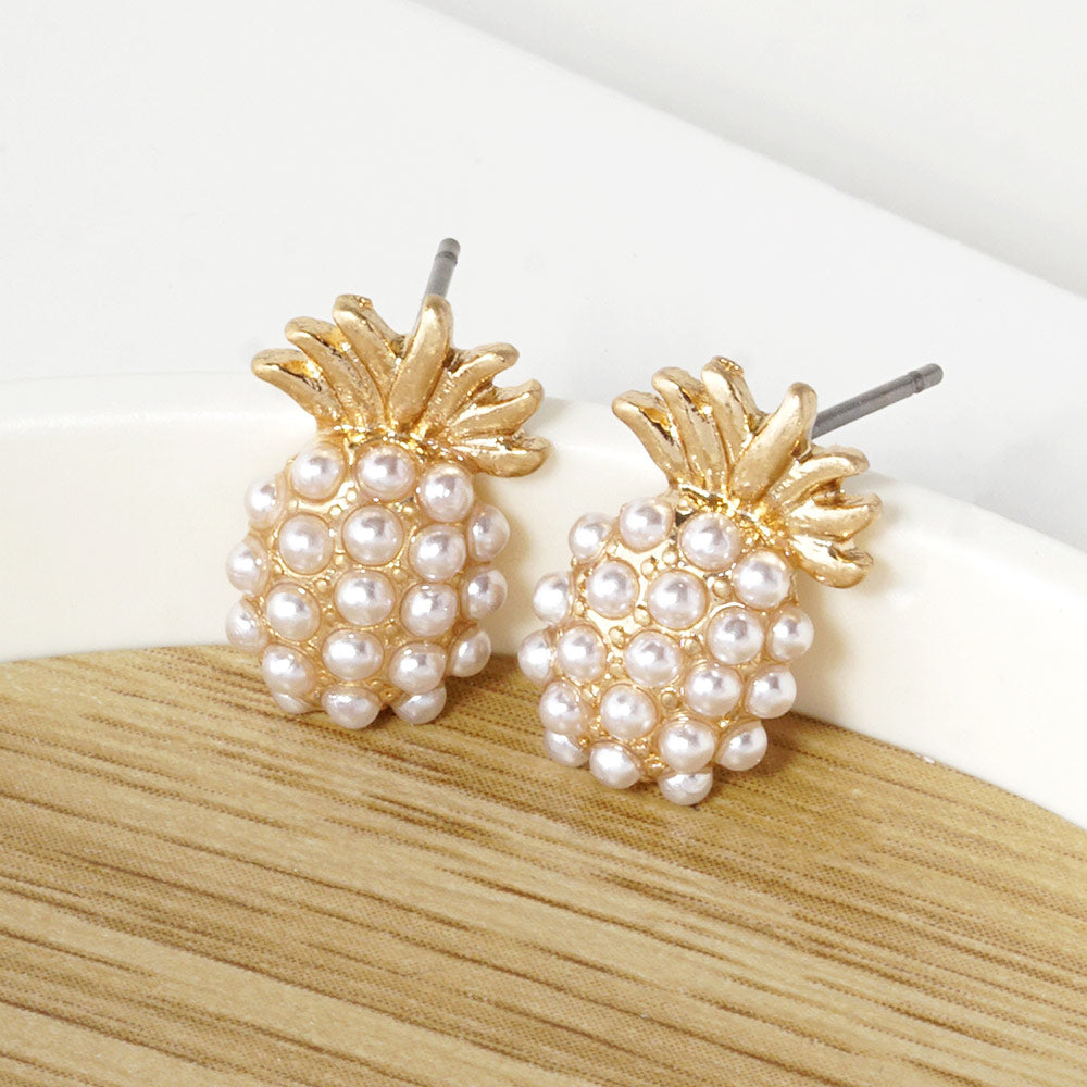 パイナップルスタッズピアス