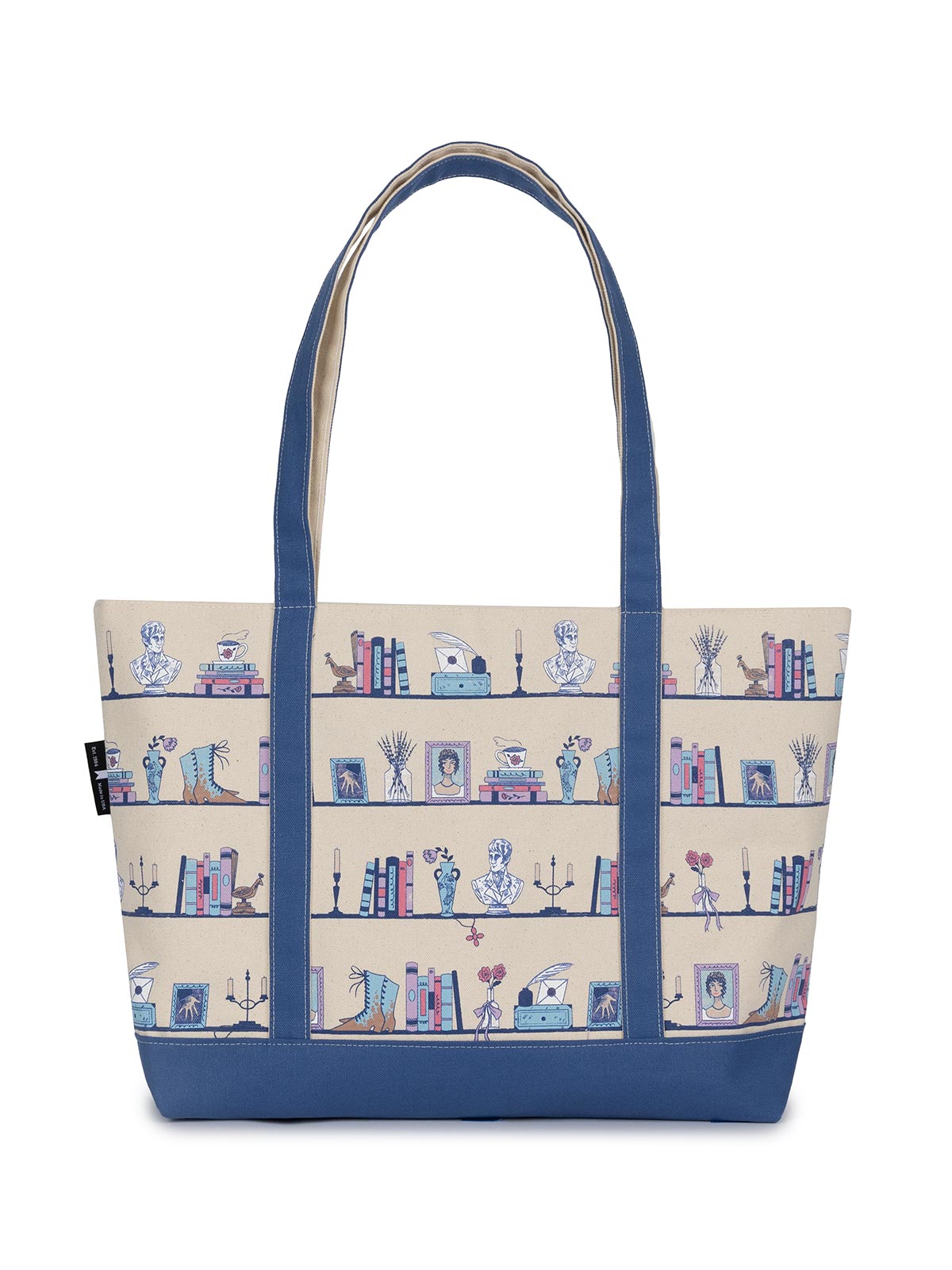 OUT OF PRINT Pride and Prejudice Bookshelf 高慢と偏見 ジップ付きトートバッグ