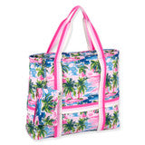SunNSand Palm Island キャンバス ショルダートートバッグ(ハットホルダー付き)