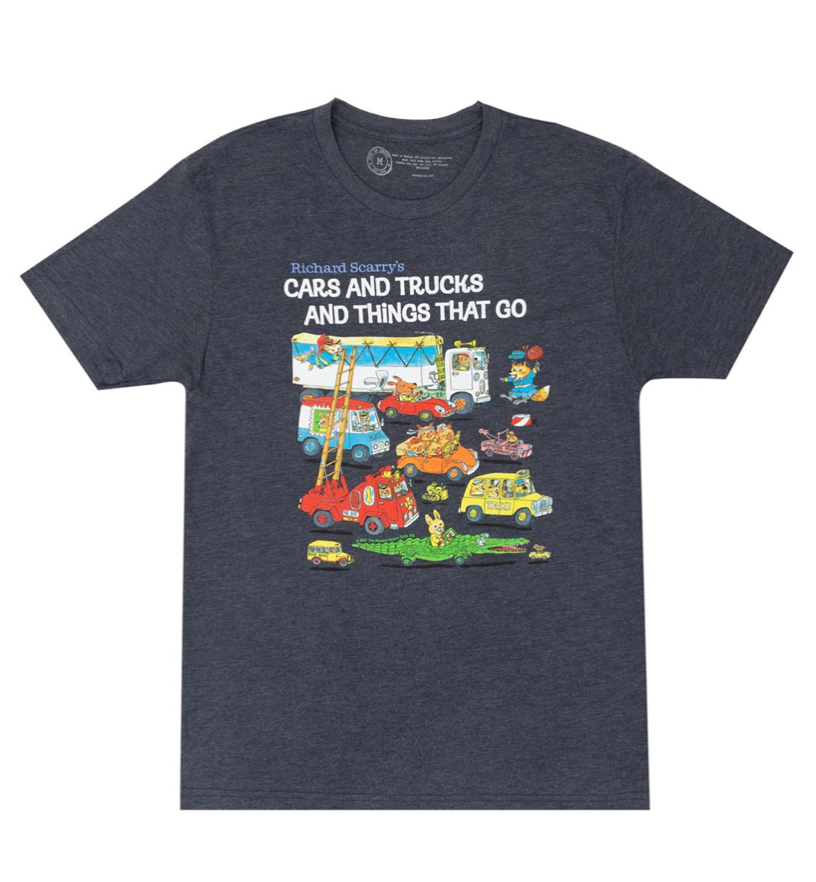 OUT OF PRINT【車とトラック】ユニセックスTシャツ CARS AND TRUCKS AND THINGS THAT GO