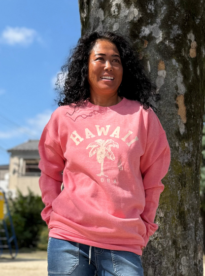 ハワイアロハ パームツリー グラフィックスウェットシャツ