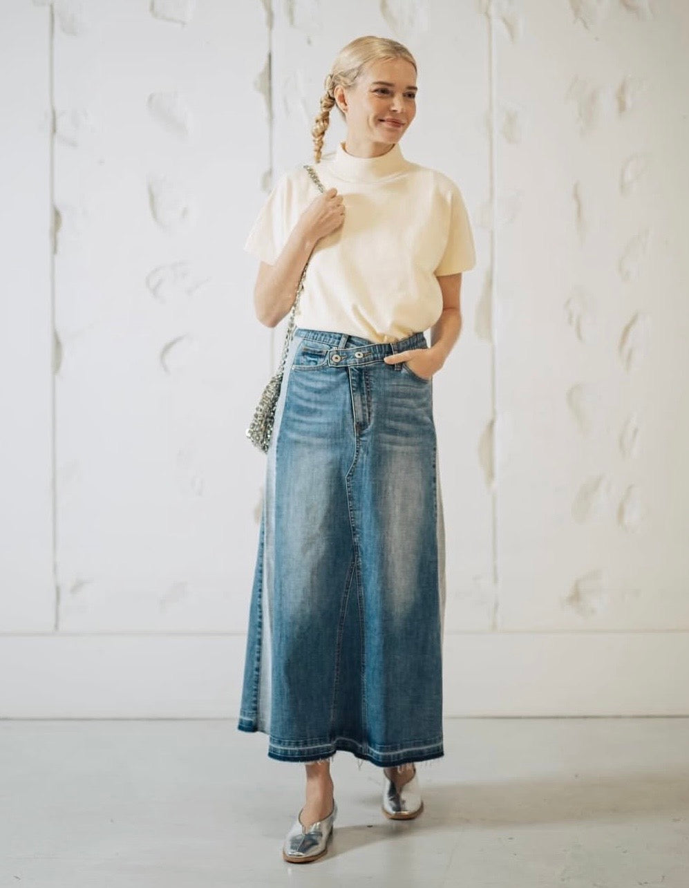 INDIMARK クロスウエスト 切替パネルスカート WJ217