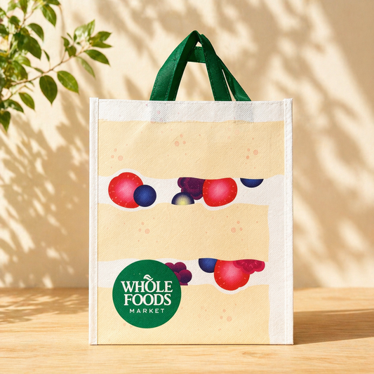 【オンライン限定販売】WHOLE FOODS MARKET ホールフーズマーケット エコバッグ ケーキ柄 スモール　不織布
