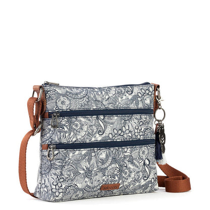 sakroots 3ファスナーショルダーバッグ NAVY  SD フクロウ