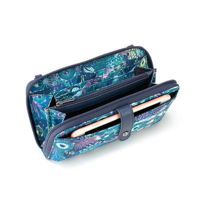 sakroots スマホショルダーウォレット横長 ROYAL BLUE SEA