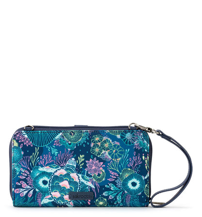 sakroots スマホショルダーウォレット横長 ROYAL BLUE SEA