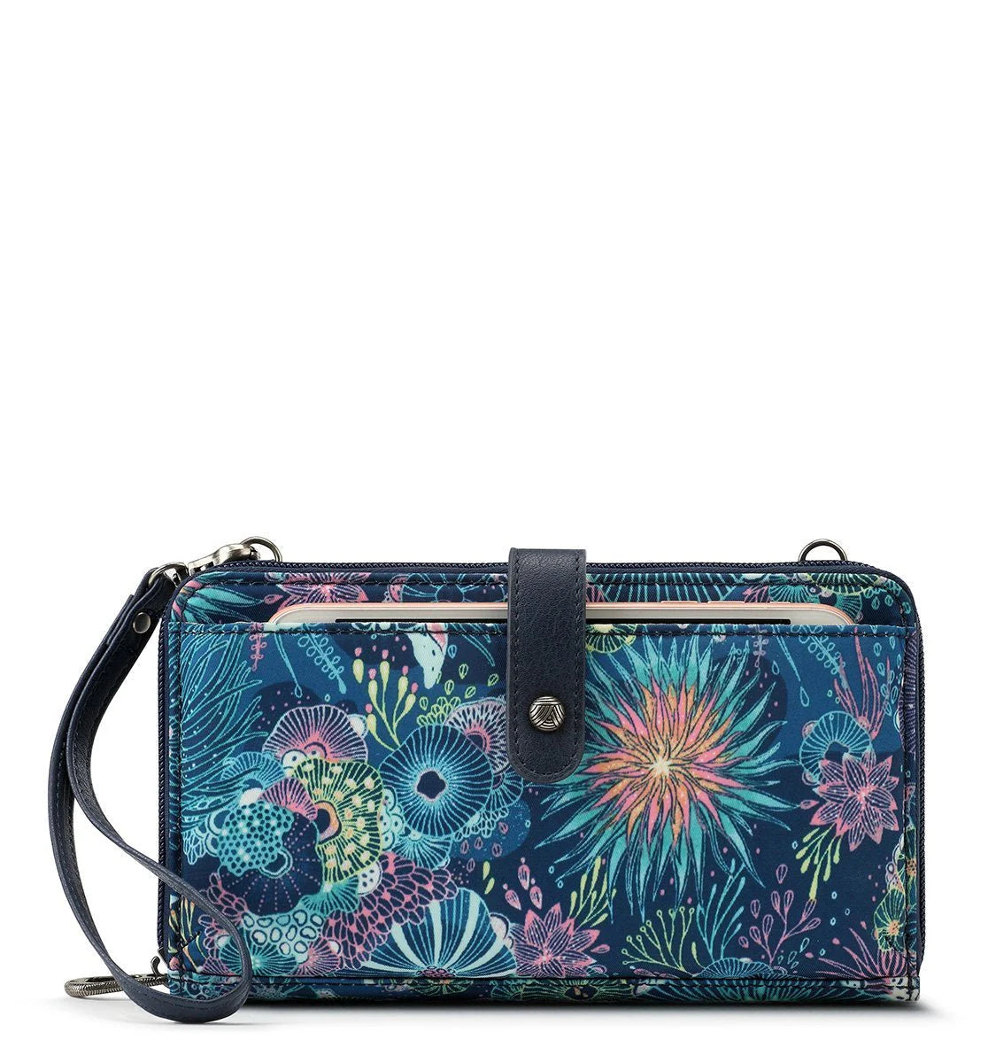 sakroots スマホショルダーウォレット横長 ROYAL BLUE SEA