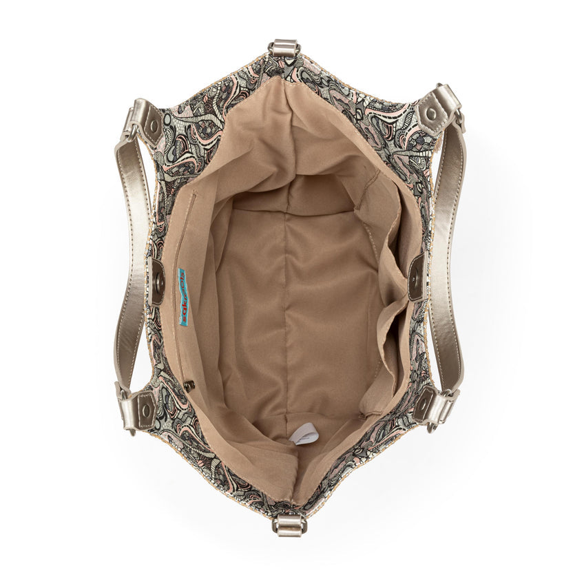 sakroots ローマショッパートートバッグ　ストライプ フクロウ　PYLITE STRAW