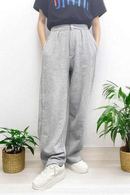INDIMARK 【INDKNIT】 ダブル ステッチカーブ パンツ グレー WK021
