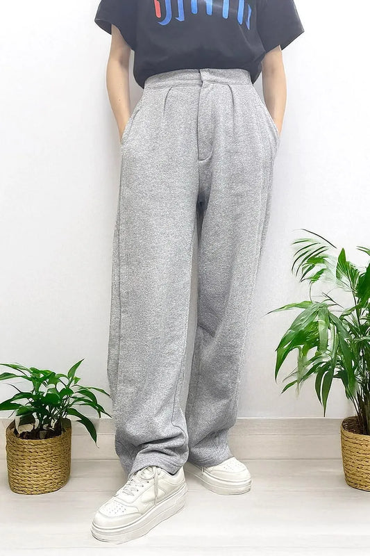 INDIMARK 【INDKNIT】 ダブル ステッチカーブ パンツ グレー WK021