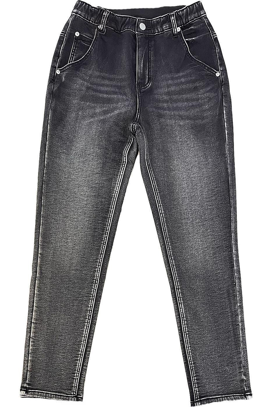 INDIMARK 裏起毛 ボーイフレンド カットデニム グレー WKH001