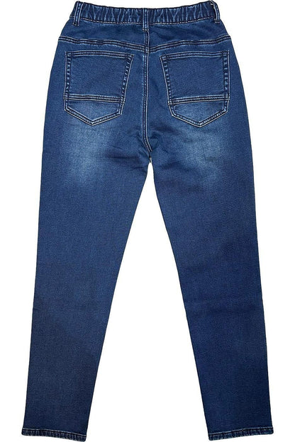 INDIMARK 裏起毛 ボーイフレンド カットデニム ベーシックブルー WKH002