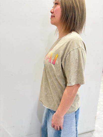 アロハ ハワイ パームツリー ショート丈Tシャツ