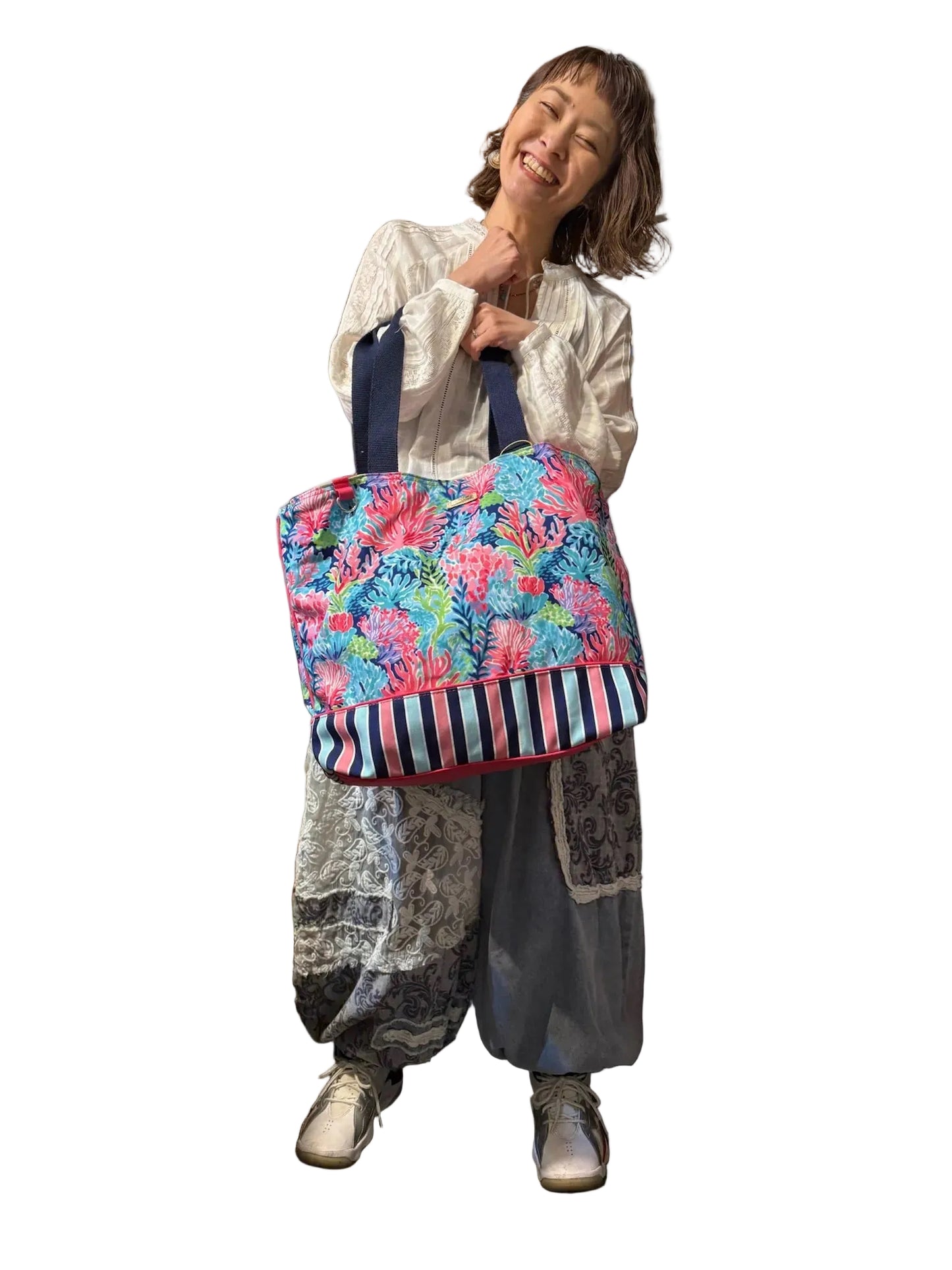 【オンライン先行】SunNSand マルチカラーコーラル トートバッグ