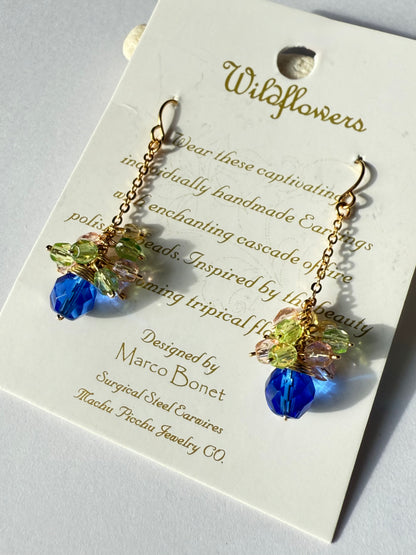 マチュピチュジュエリー ワイルドフラワーズ ピアス ブルー