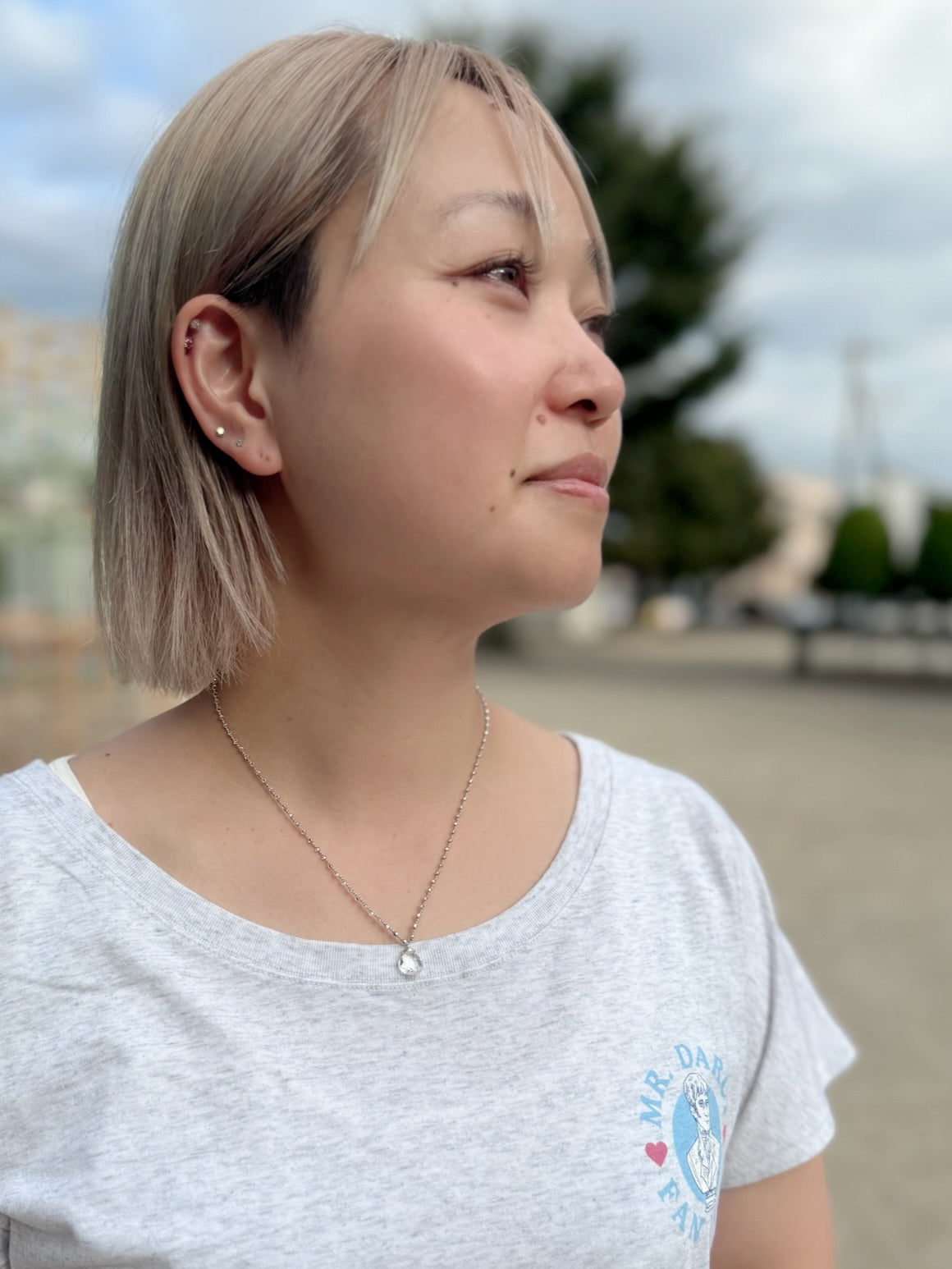 マチュピチュジュエリー【クォーツ/SV925】 ライトグレーシルクスレッドネックレス