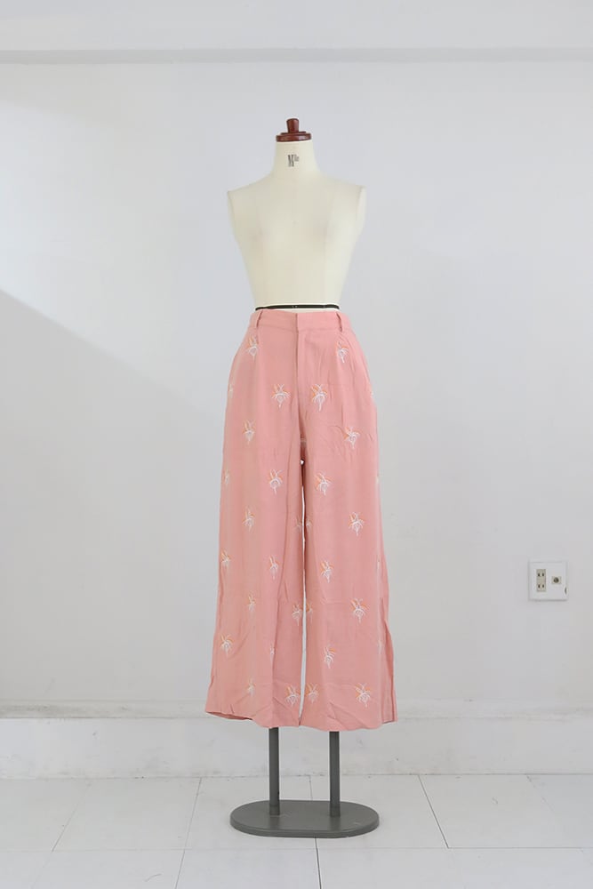 BAD 刺繍ロングパンツ